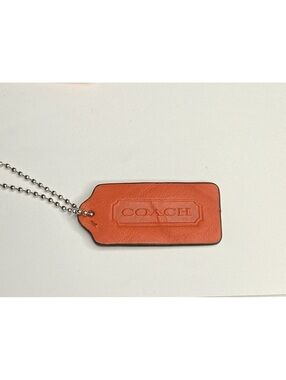 Coach Vintage Burnt Orange Leather Replacement Hangtag 2.5"